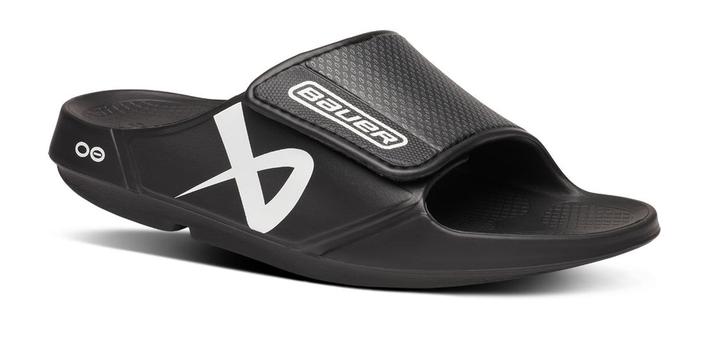 BAUER\/OOFOS Men's OOahh Sport Flex Sandal ¨C Black