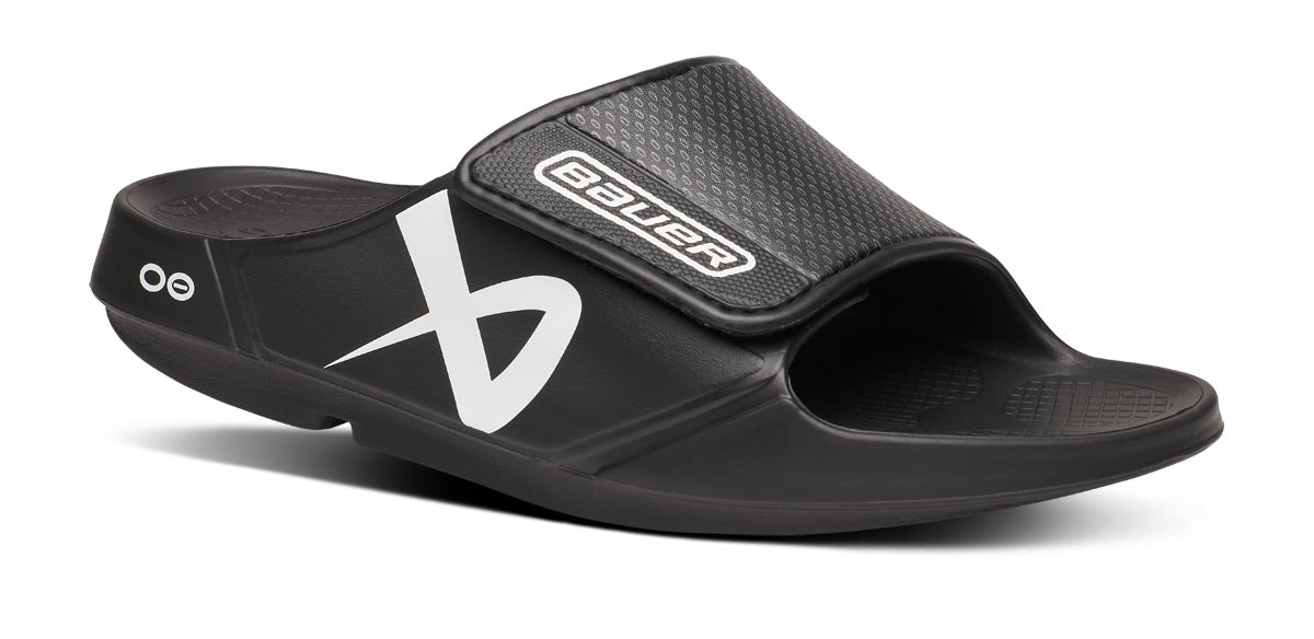 BAUER\/OOFOS Men's OOahh Sport Flex Sandal ¨C Black