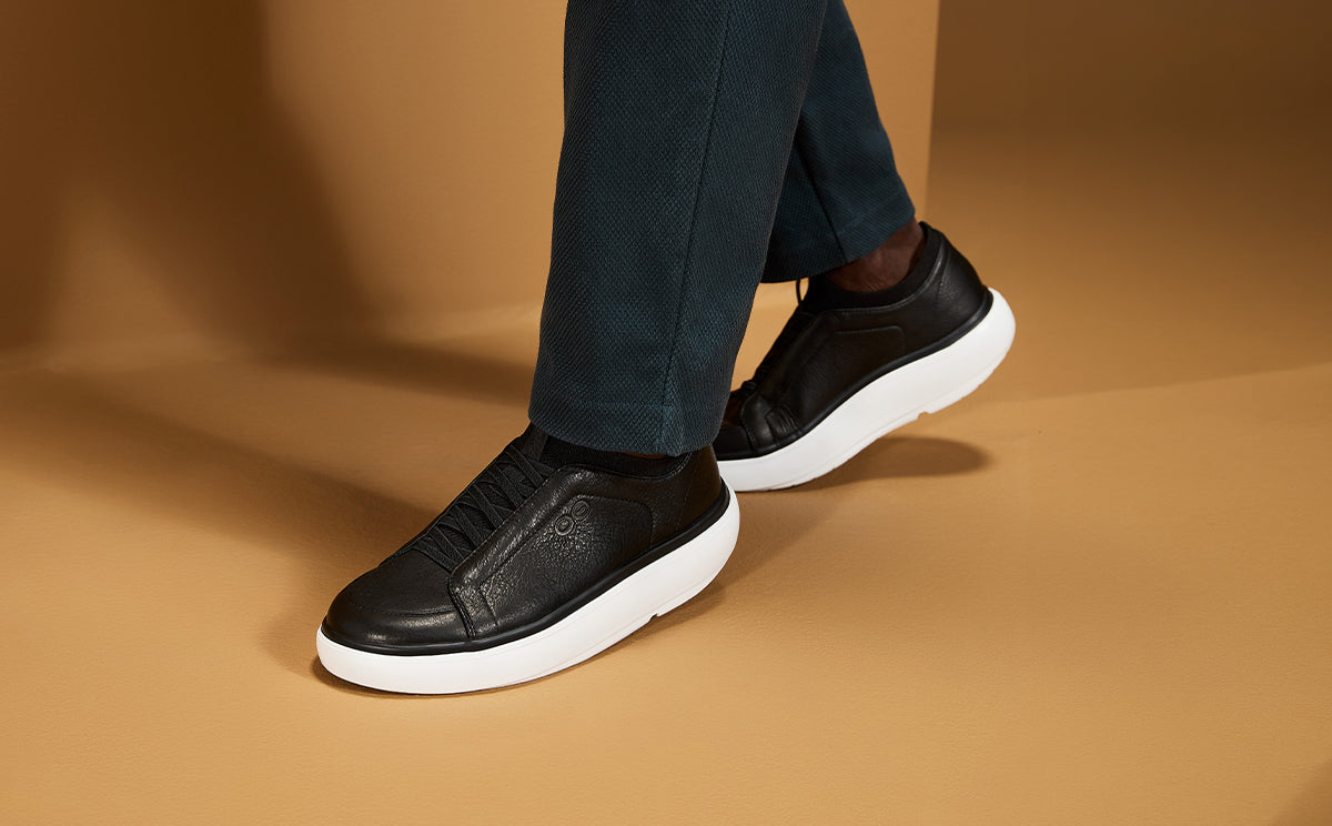 Men's Club+ Leather - White Black