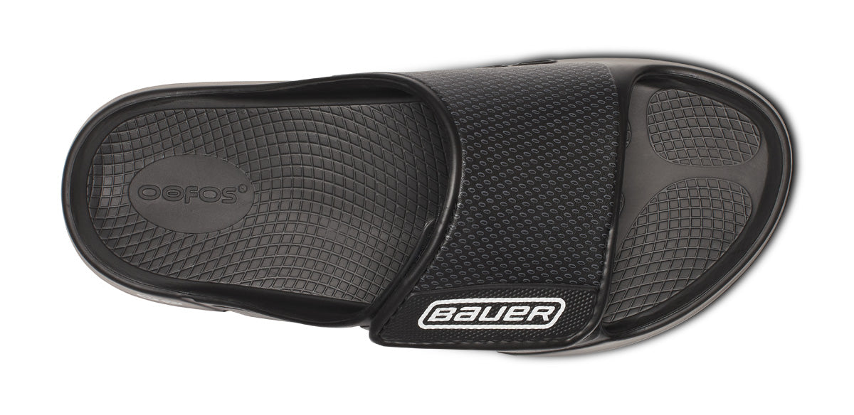 BAUER\/OOFOS Men's OOahh Sport Flex Sandal ¨C Black