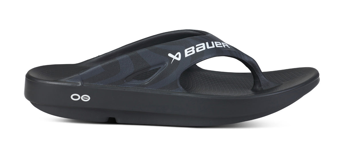 BAUER\/OOFOS Men's OOriginal Sport Sandal ¨C Black Asphalt
