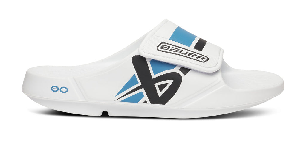 BAUER\/OOFOS Men's OOahh Sport Flex Sandal ¨C White