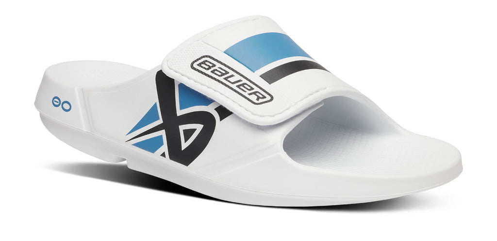 BAUER\/OOFOS Men's OOahh Sport Flex Sandal ¨C White