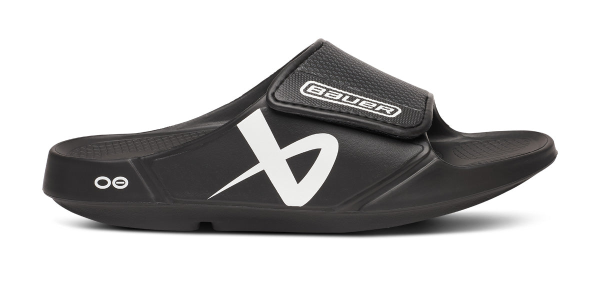 BAUER\/OOFOS Men's OOahh Sport Flex Sandal ¨C Black